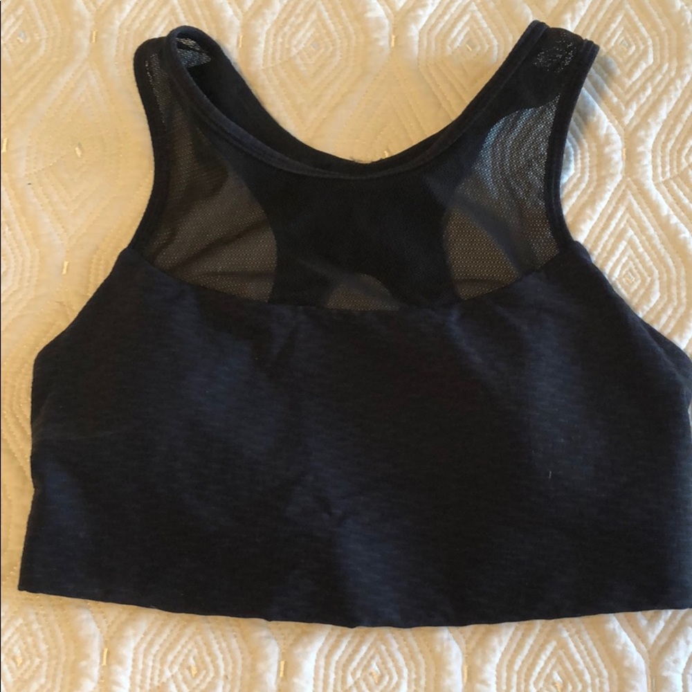 Lululemon size 2 sports bra navy and black